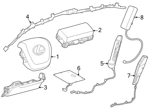 Air Bag Components PAD ASSY, STEERING W Diagram for 4513078090C0