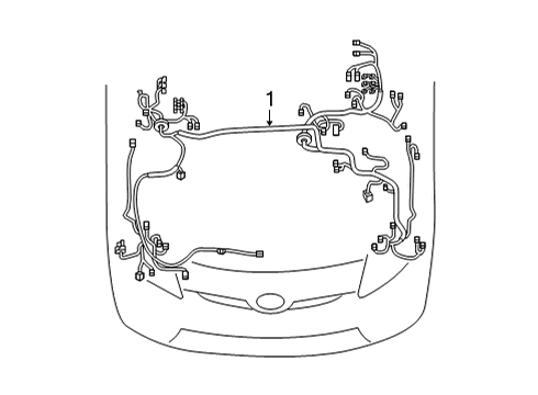 2018 Toyota Mirai Wiring Harness Engine Harness Diagram for 8212162010