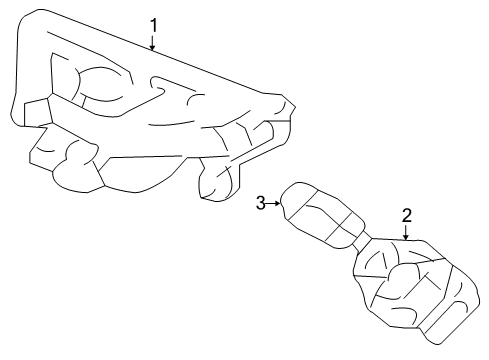 2006 Honda Civic High Mount Lamps Sub-Harness, Spoiler Diagram for 34271SVBA00