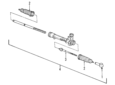 2005 Ford Mustang P/S Pump & Hoses, Steering Gear & Linkage Power Steering Return Hose Diagram for 6R3Z3A713A