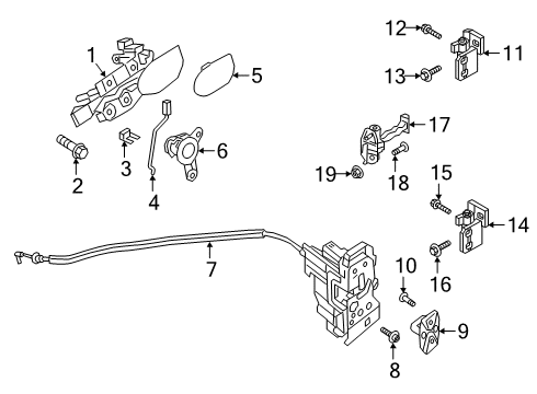 2018 Alfa Romeo 4C Lock & Hardware Screw Diagram for 6509994AA