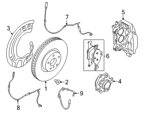 2020 BMW M5 Front Brakes Brake Disc Ventilated, Perforated, Right Diagram for 34117991102