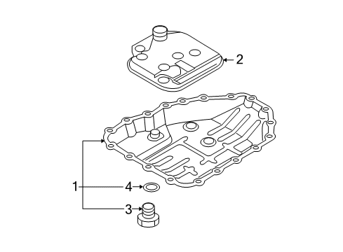 2011 Hyundai Elantra Automatic Transmission Valve Body Oil Filter Assembly Diagram for 4632123001