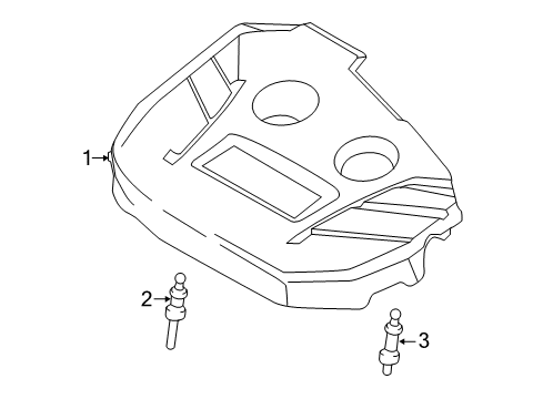 2018 Lincoln MKZ Engine Appearance Cover Engine Cover Diagram for DS7Z6A949L