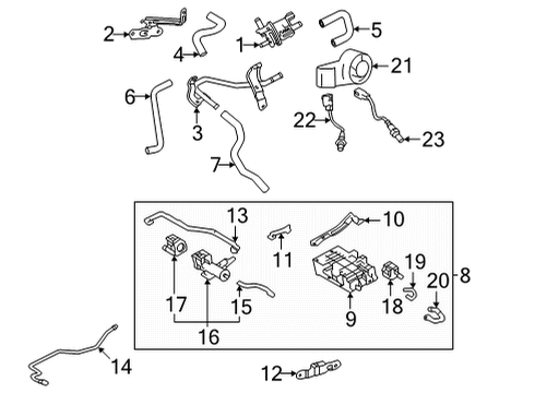 Emission Components Vapor Canister Support Diagram for 777520C010