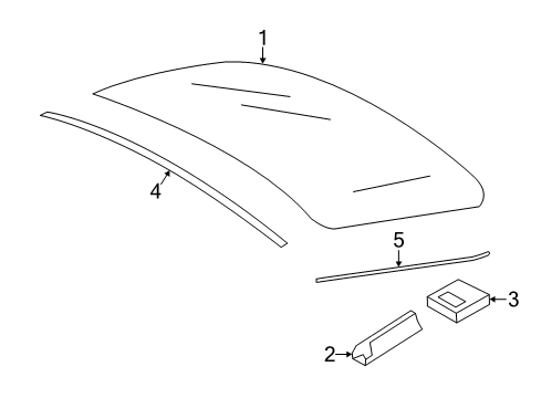 2019 BMW 340i GT xDrive Lift Gate - Glass & Hardware Finisher, Roof Gap, Rear Diagram for 51767295600