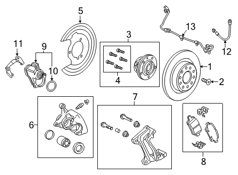 2019 Buick LaCrosse Rear Brakes Splash Shield Diagram for 90927648
