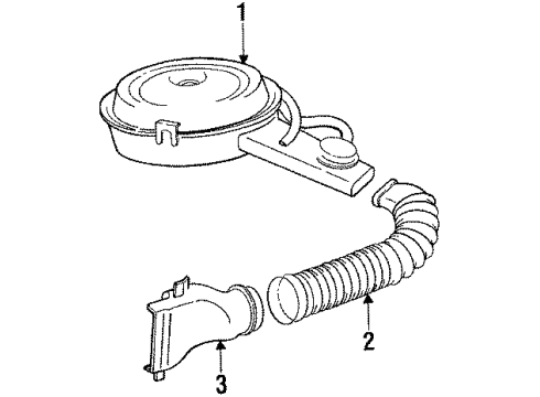 1985 Oldsmobile Cutlass Supreme Air Inlet Duct Asm-Rear Air Intake Diagram for 22505354