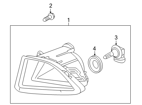 2009 Acura RL Bulbs Foglight Assembly, Left Front Diagram for 33950SJAA02