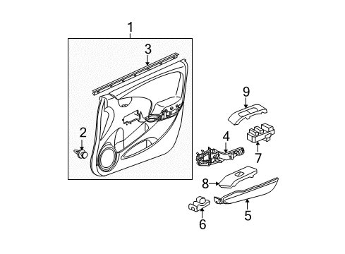 2012 Honda Fit Rear Door Base, L. FR. Door Grip *NH167L* (GRAPHITE BLACK) Diagram for 83591TK6023ZA