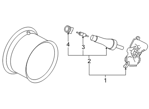2022 Nissan Frontier Tire Pressure Monitoring Sensor Unit-Tire Pressure Diagram for 407006UA0A