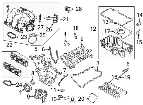 2009 Mercury Milan Filters Element Diagram for 6E5Z9601GA