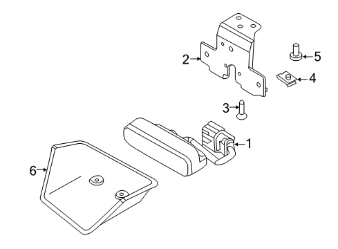 2013 Ford Police Interceptor Utility Interior Lamps Lamp Bracket Diagram for DB5Z13A416A