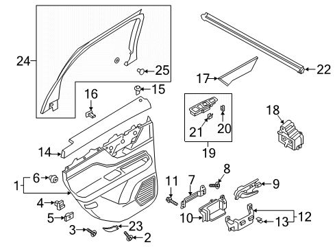 2020 Lincoln Corsair Interior Trim - Rear Door WEATHERSTRIP - DOOR BELT Diagram for LJ7Z7825860B