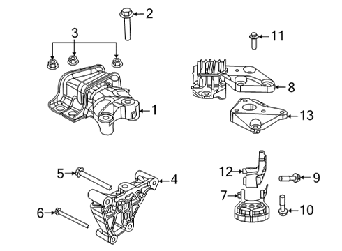 Engine & Trans Mounting Bolt-HEXAGON FLANGE Head Diagram for 6511436AA