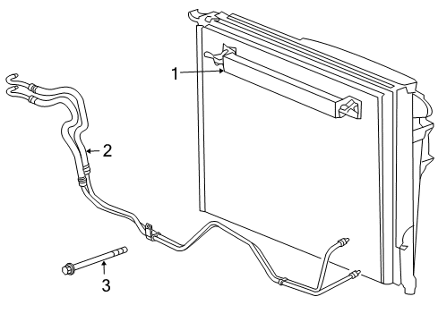 2005 Chrysler 300 Trans Oil Cooler Tube-Oil Cooler Diagram for 4598005AF