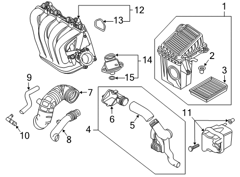 2004 Mini Cooper Powertrain Control Camshaft Position Sensor Diagram for 12141485845