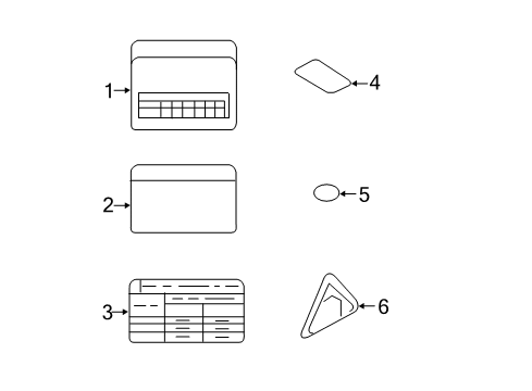 2011 Hyundai Equus Information Labels Label-Cap Diagram for 253282E000