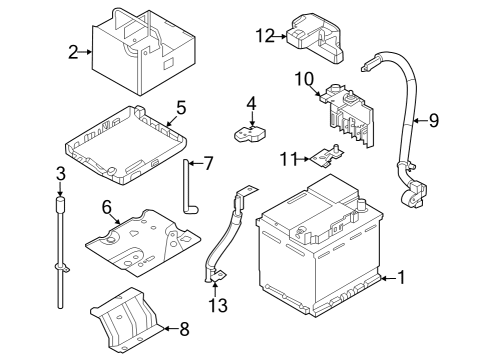 Battery Sensor Assembly-Current Diagram for 250820499R