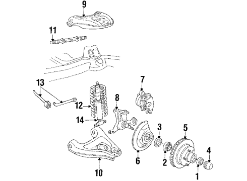 1985 Pontiac Grand Prix Front Brakes Flex Hose Diagram for 9762810