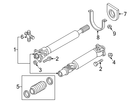 Drive Shaft - Rear Nut-Fix PROPELLER Shaft Diagram for 37171AL60A