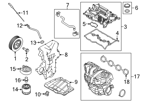 2015 Hyundai Sonata Intake Manifold Hose Assembly-Breather Diagram for 267102B710