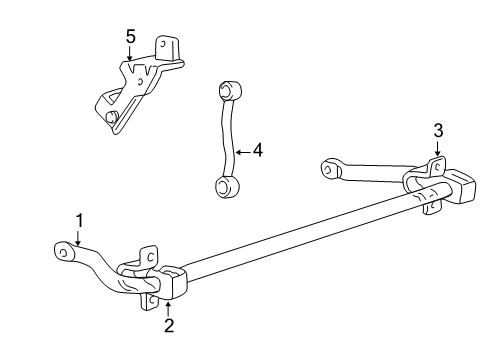 1999 Ford F-350 Super Duty Stabilizer Bar & Components - Front Stabilizer Link Bracket Diagram for F81Z5C495BH