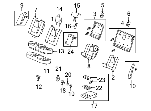 2010 Acura ZDX Rear Seat Washer, Wave (10MM) Diagram for 90123SX0000