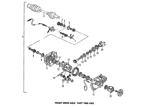 2006 Chevrolet Trailblazer Front Axle, Axle Shafts & Joints, Differential, Drive Axles Washers Diagram for 12471623