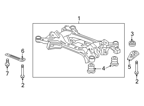 2015 Acura RLX Suspension Mounting - Rear Rubber, Rear Sub-Frame Mounting (Front ) Diagram for 50360TY2A01
