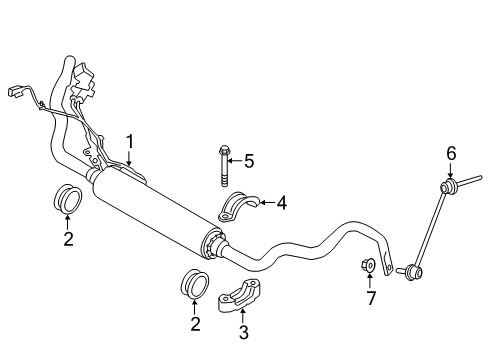 2019 BMW X7 Stabilizer Bar & Components - Front Hex Bolt With Washer Diagram for 07119906950