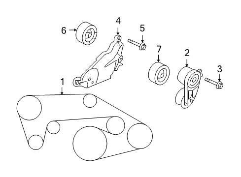 2009 Infiniti FX35 Belts & Pulleys Fan & Alternator Belt Diagram for 11720JK20A