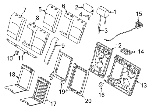 2013 BMW ActiveHybrid 5 Rear Seat Components Support Part, Isofix Diagram for 52209162851