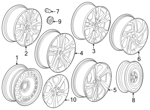 2021 Chevrolet Trailblazer Wheels Wheel, Alloy Diagram for 60006516