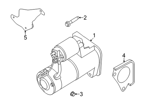 Starter Cover-Starter Motor Diagram for 233009BT0A
