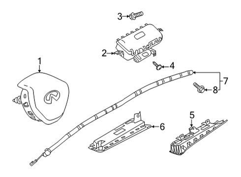 Air Bag Components Module Assy-Knee Air Bag, Driver Diagram for 985R05NA8A