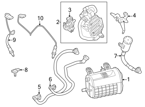 Emission Components Tank Non-Return Valve Diagram for 16137441830