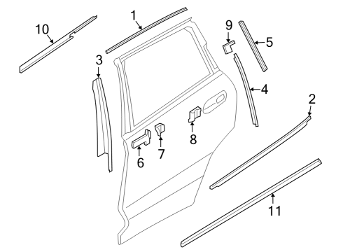 2019 BMW X7 Exterior Trim - Rear Door CLIP Diagram for 07149465451