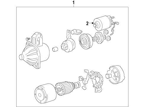 2014 Hyundai Elantra GT Starter Starter Assembly Diagram for 361002E131