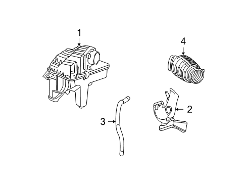 2003 Dodge Caravan Air Intake Hose-Air Cleaner To T/Body Diagram for 4861414AB