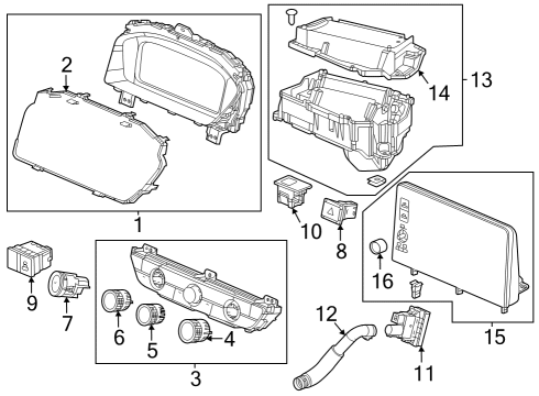 Automatic Temperature Controls KNOB SET *NH900L* Diagram for 79623T21A01ZA