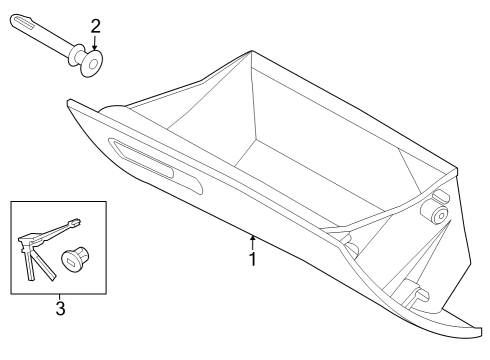 2022 Hyundai Sonata Glove Box Glove Box Assembly Diagram for 84510L0000NNB