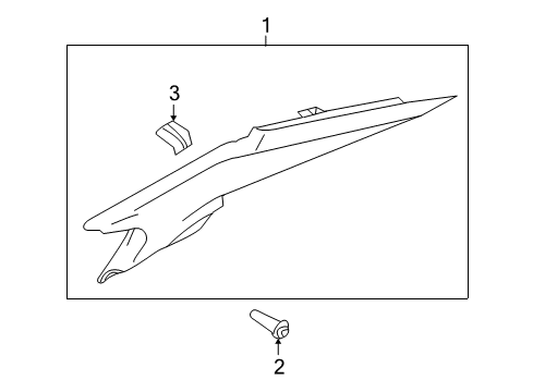 2019 Ford Taurus Interior Trim - Quarter Panels Upper Quarter Trim Diagram for BG1Z5452018AA