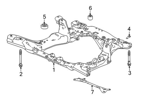 2016 Chevrolet Silverado 1500 Suspension Mounting - Front Dynamic Damper, Rear Diagram for 50401TYAA02