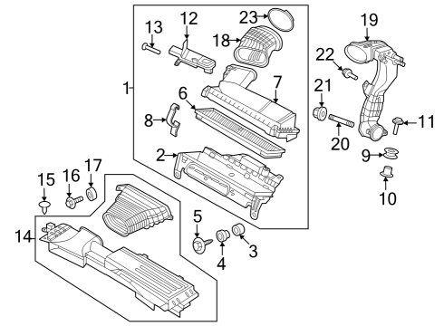 Air Intake Connector Tube Bolt Diagram for W506855S442