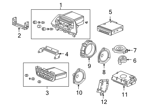 2009 Honda Odyssey Sound System Amplifier Assy., Premium Audio Diagram for 39186SHJA01