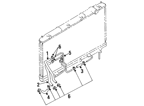 1996 Chrysler Sebring Trans Oil Cooler Hose Diagram for MB906443