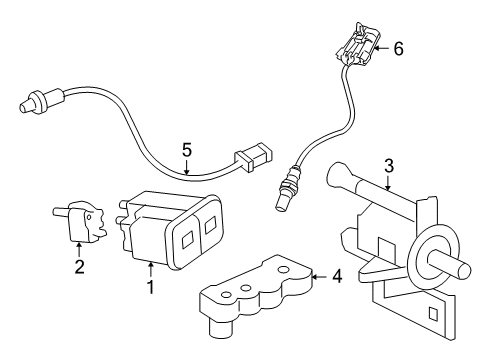 2010 Saturn Sky Powertrain Control Canister Asm-Evap Emission (W/O Vent Valve So Diagram for 15250111