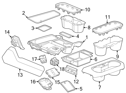 Center Console SWITCH ASM-TRLR BRK CONT Diagram for 84952174
