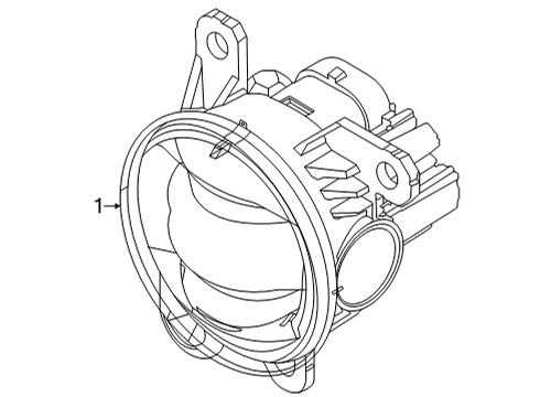 Fog Lamps LAMP ASY - FOG - FRONT Diagram for M1PZ15201A